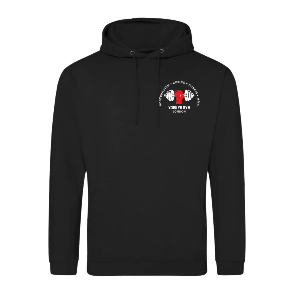 Unisex Hoodie - WHERE LIFTING AND FIGHTING BECOME ONE (Yorkys) (Heather Grey, XS)